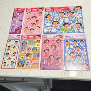 Dora the Explorer Sticker Lot 7 Sealed Packages Stickers Home School Play New